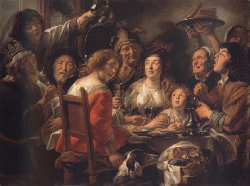 The Konig drinks, Jacob Jordaens